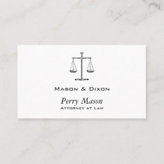 Carte De Visite Balance de la justice