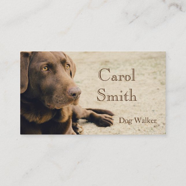 Carte De Visite Balanceuse de chien personnalisée, Animaux de comp (Dos)