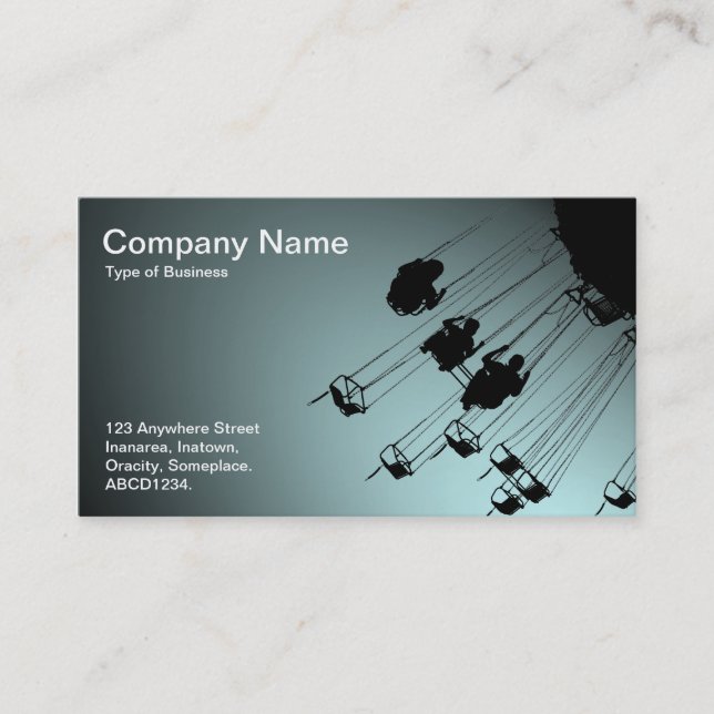 Carte De Visite Balançoires et ronds-points - Bleu pâle (Devant)