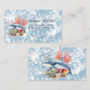 Carte De Visite Baleine Bleue Coral Reef Bubbles Garçon Diaper Raf