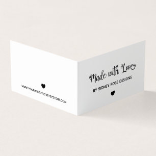 Carte De Visite Balise Coeur mignon fait avec l'amour Hang