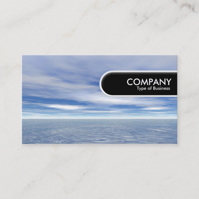 Carte De Visite Balise de bord arrondi - Mer et ciel (Devant)