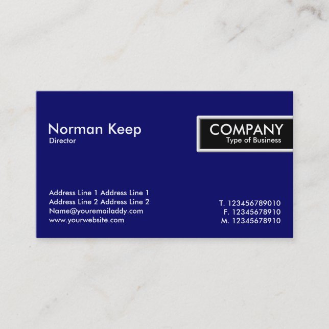 Carte De Visite Balise de bord - Bleu foncé (000066) (Devant)