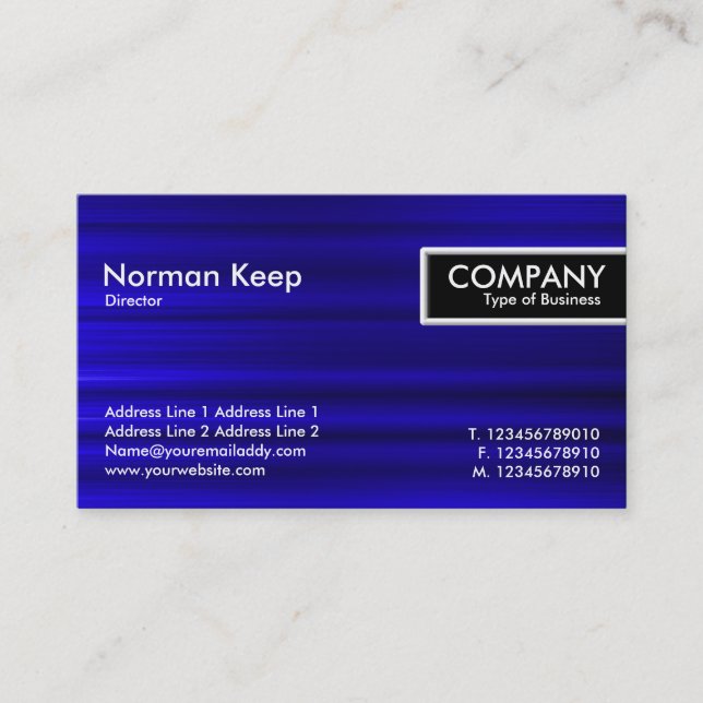 Carte De Visite Balise de bord - Brossé bleuTexture (Devant)