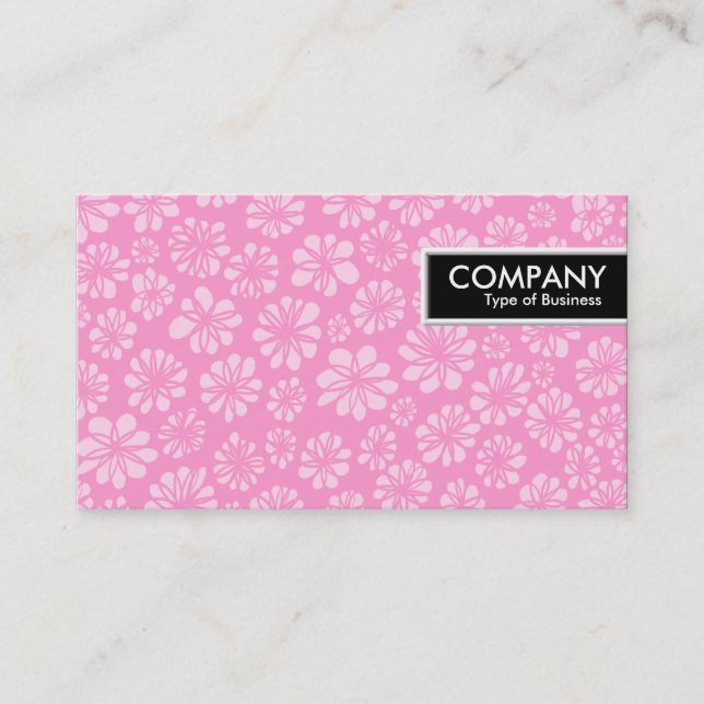 Carte De Visite Balise de bord - Floral rose (Devant)