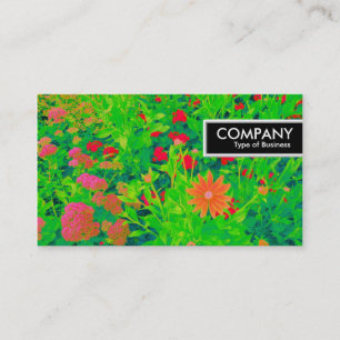 Carte De Visite Balise de bord - Lit de fleurs psychédélique