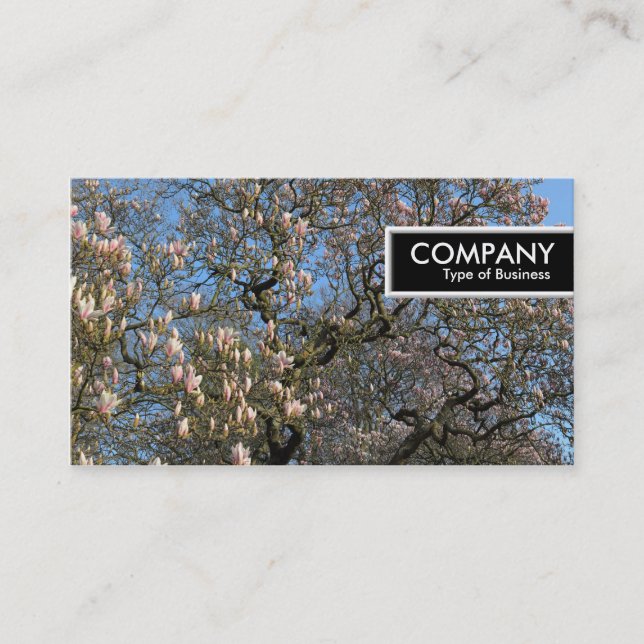 Carte De Visite Balise de bord - Magnolia Arbres en fleurs (Devant)