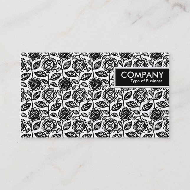 Carte De Visite Balise de bord - Modèle floral 280313 (Devant)