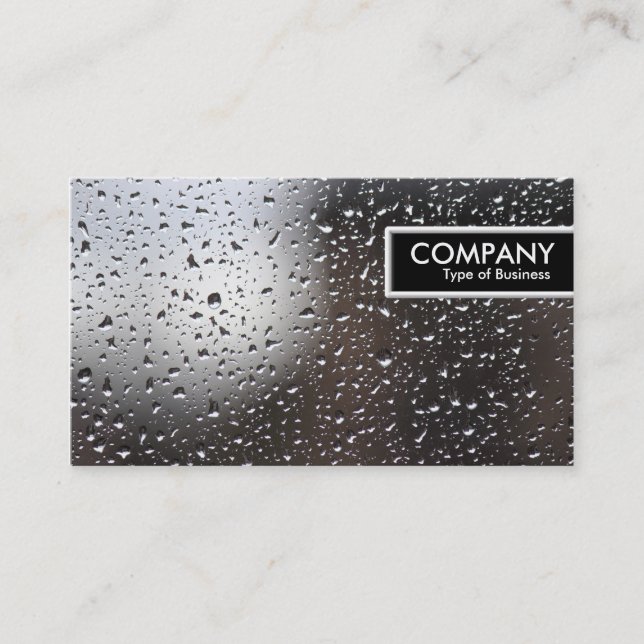 Carte De Visite Balise de bord - Pluie sur une fenêtre (Devant)