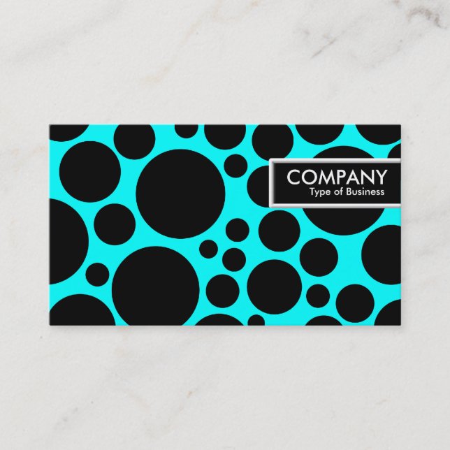 Carte De Visite Balise de bord - Spotty - Noir sur Cyan (Devant)