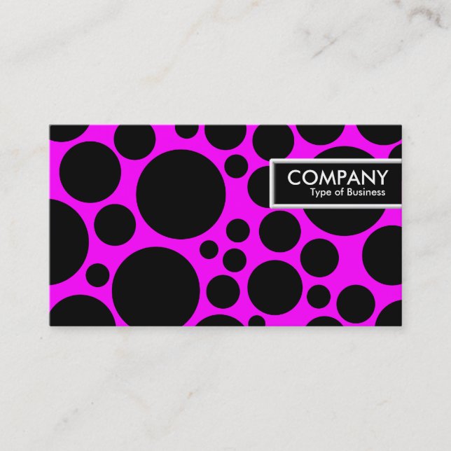 Carte De Visite Balise de bord - Spotty - Noir sur Magenta (Devant)