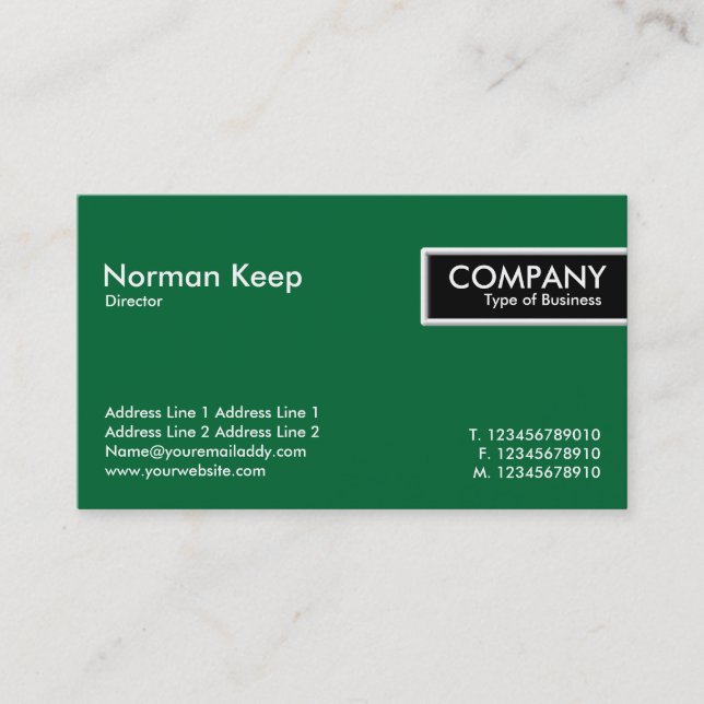 Carte De Visite Balise de bord - Vert (006633) (Devant)