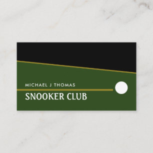 Carte De Visite Ball de rue, club de snooker, billard/snooker