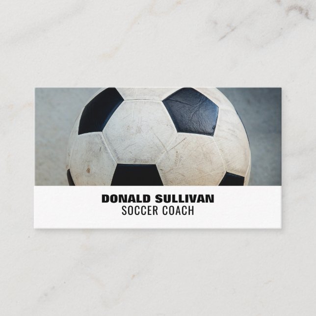 Carte De Visite Balle De Football, Joueur De Football/Entraîneur/R (Devant)