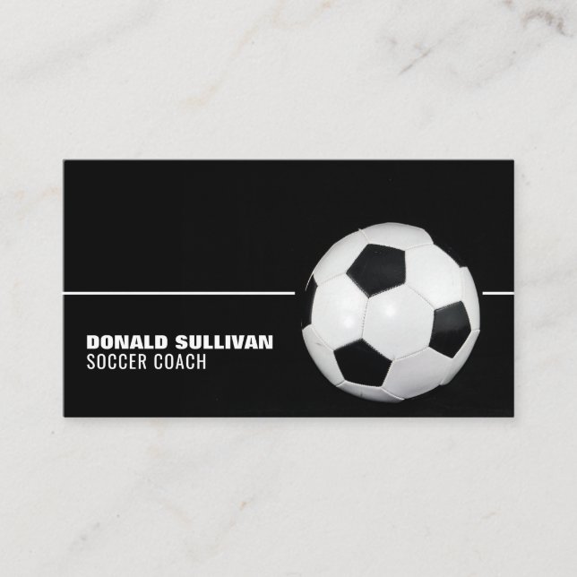 Carte De Visite Balle De Football, Joueur De Football/Entraîneur/R (Devant)