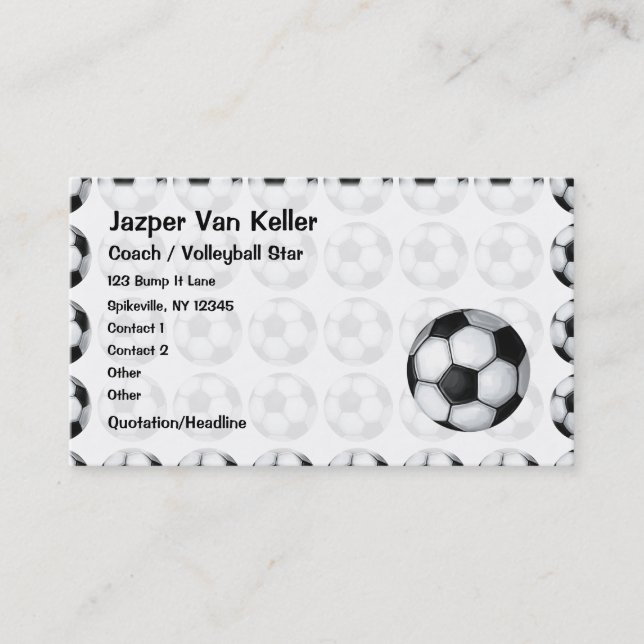 Carte De Visite Balle de Football Peint Pattrern (Devant)