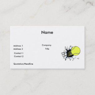 Carte De Visite balle de tennis qui déchire en passant
