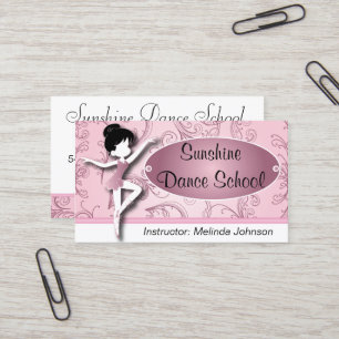 Carte De Visite Ballerine rose du danseur classique   de