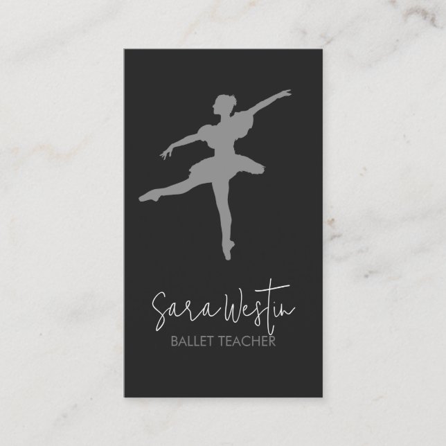 Carte De Visite Ballet Teacher Dance (Devant)