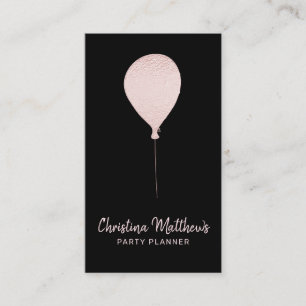 Carte De Visite Ballon de fête en or rose