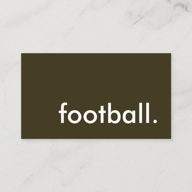 Carte De Visite ballon de foot américain. (Devant)