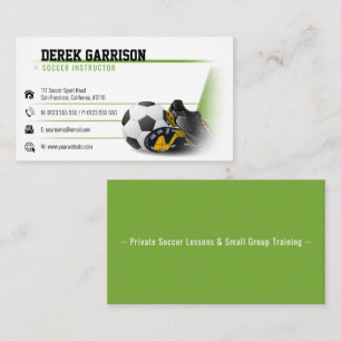 Carte De Visite Ballon de foot   Instructeur de football