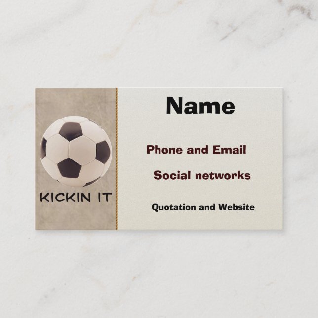 Carte De Visite Ballon de football (Devant)