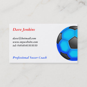 Carte De Visite Ballons de football colorés