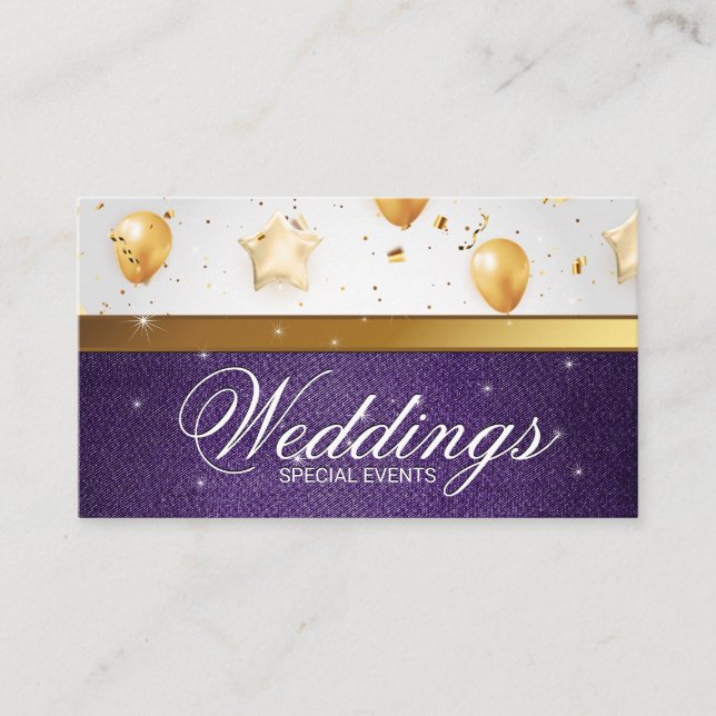 Carte De Visite Ballons d'or | Célébrations | Restauration d'événe (Devant)