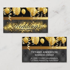 Carte De Visite Ballons d'or | Confetti | Golden Sparkle