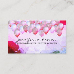 Carte De Visite Ballons Pailletés Occasions Événements Organisateu