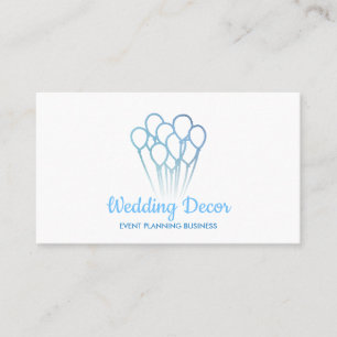 Carte De Visite Balloons de mariage d'anniversaire de fête élégant