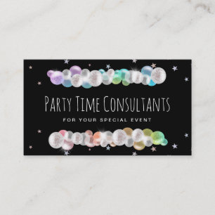 Carte De Visite *~* Balloons Rainbow Party Événement Planificateur