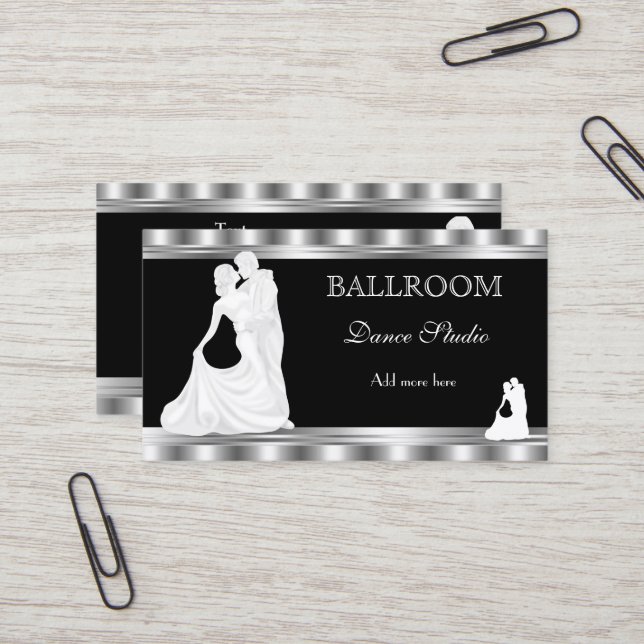 Carte De Visite BALLROOM Dance Studio Cours de danse 3 (Devant/Arrière en situation)
