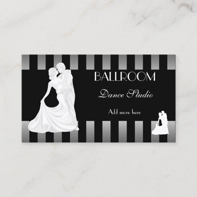 Carte De Visite BALLROOM Dance Studio Cours de danse 3 (Devant)