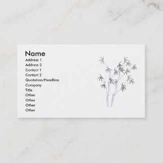 Carte De Visite Bamboo-2, nom, adresse 1, adresse 2, contact 1…