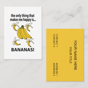 Carte De Visite Bananes Fruit Funky Bananes