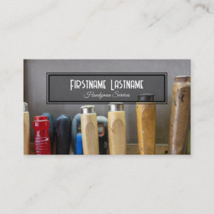 Carte De Visite banc de travail vintage outils rustiques handyman 