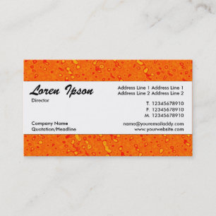 Carte De Visite Bande centrale 01 - Orange Marmalade Sea