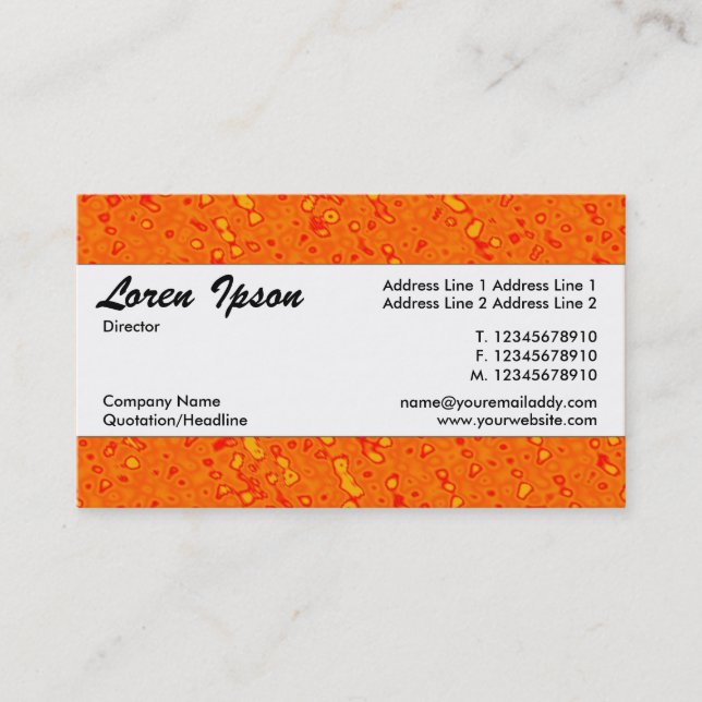 Carte De Visite Bande centrale 01 - Orange Marmalade Sea (Devant)