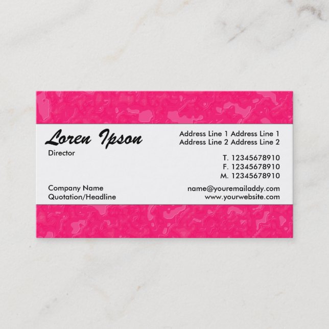 Carte De Visite Bande centrale 085 (Devant)