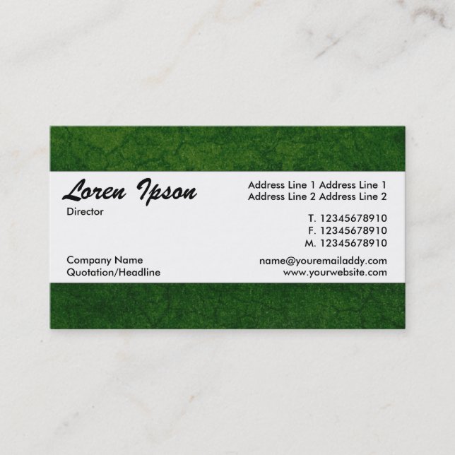 Carte De Visite Bande centrale 08 - Texture verte de la Terre (Devant)
