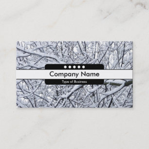 Carte De Visite Bande centrale 5 emplacements - Branches de neige