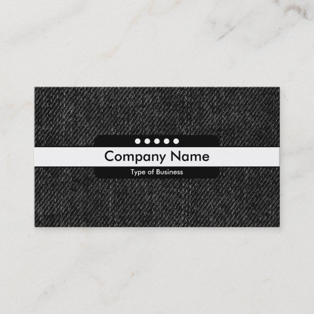 Carte De Visite Bande centrale 5 emplacements - Denim noir (Devant)