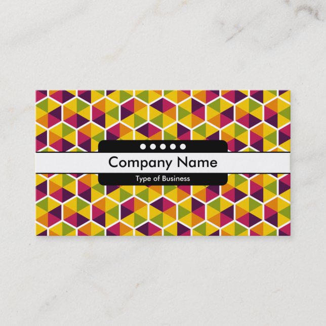 Carte De Visite Bande centrale 5 Spots - Hexagon Motif 01 (Devant)