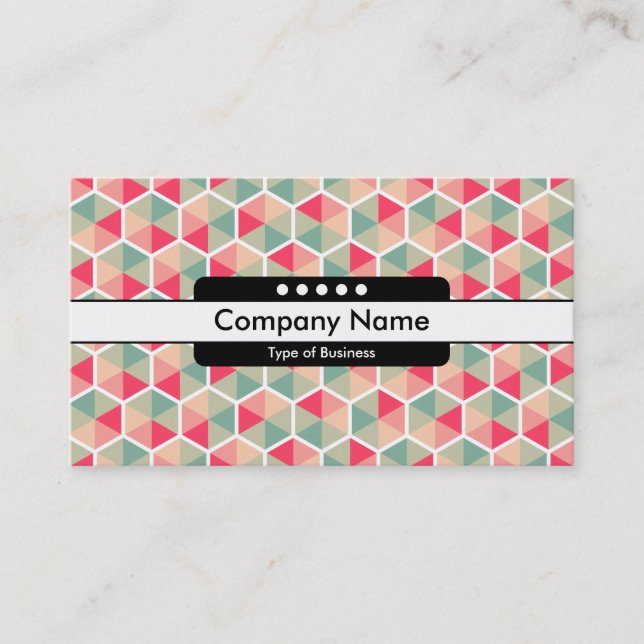 Carte De Visite Bande centrale 5 Spots - Hexagon Motif 04 (Devant)