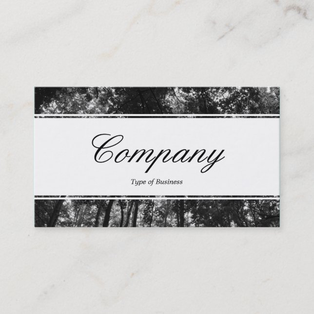 Carte De Visite Bande centrale (à bordure) - Script - Canopée fore (Devant)