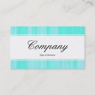 Carte De Visite Bande centrale (bordé) - Script - Turquoise Peint 