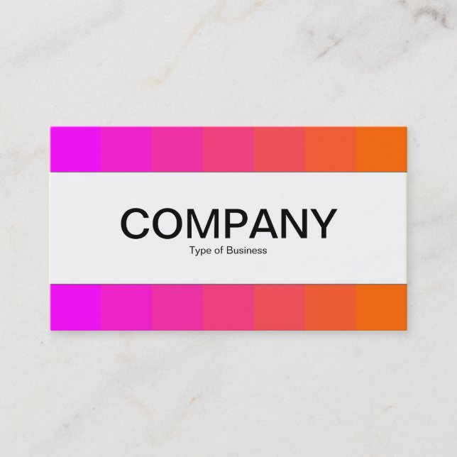 Carte De Visite Bande centrale - Couleurs, Magenta à Orange (Devant)