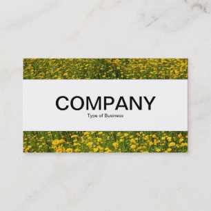 Carte De Visite Bande centrale - Lit de marguerites jaunes